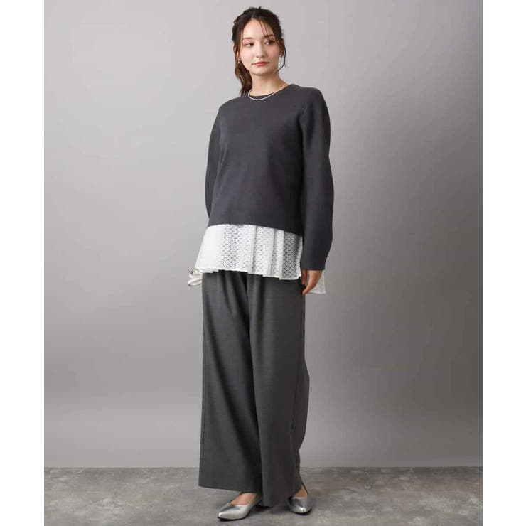 スムース編みバック釦ニット/洗える | MK MICHEL KLEIN | 詳細画像10 