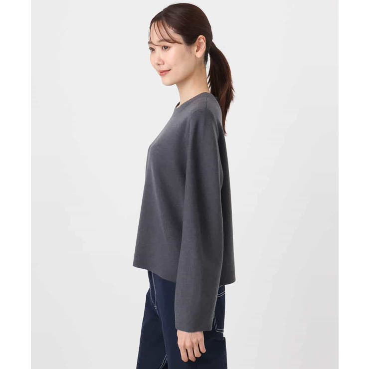 スムース編みバック釦ニット/洗える | MK MICHEL KLEIN | 詳細画像12 