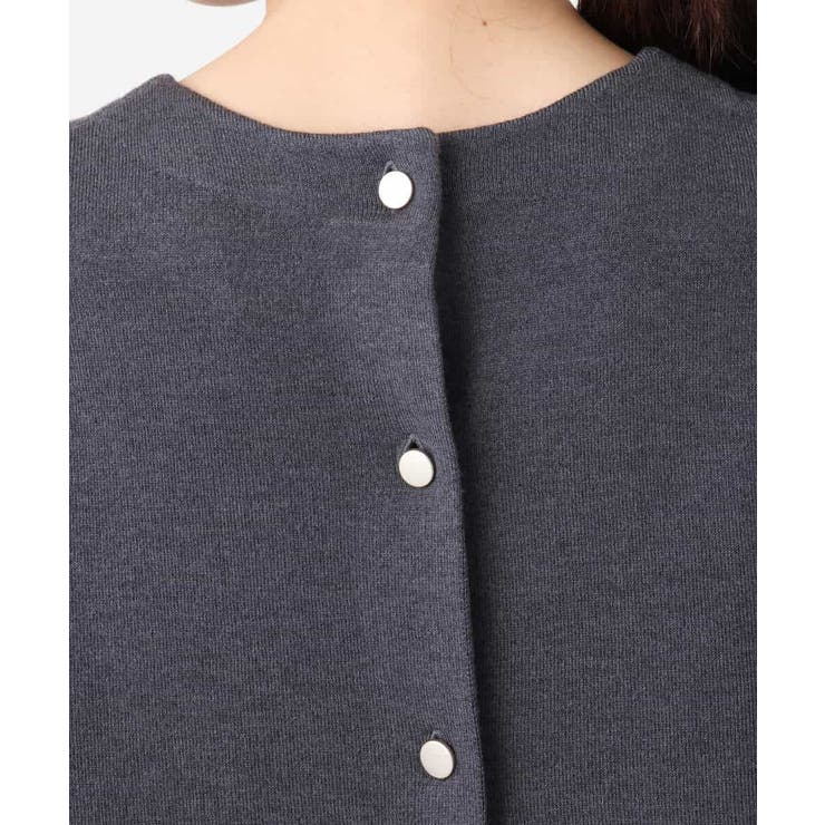 スムース編みバック釦ニット/洗える | MK MICHEL KLEIN | 詳細画像15 