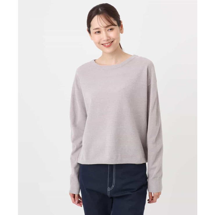 モールヤーンボートネックニット/洗える | MK MICHEL KLEIN | 詳細画像5 