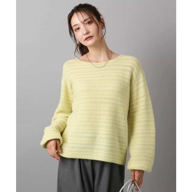 シアーボーダーボリュームパフスリーブニット/洗える | MK MICHEL KLEIN | 詳細画像13 