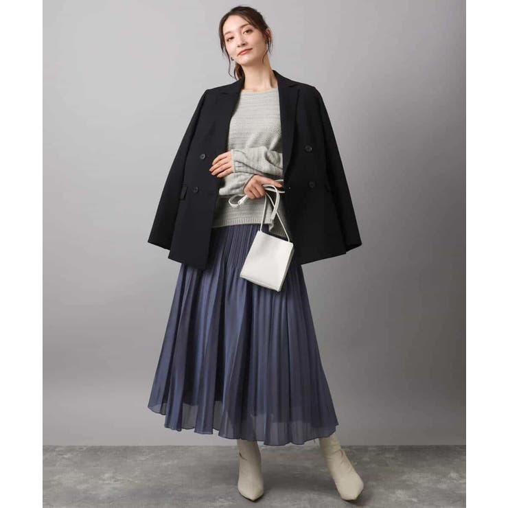 シアーボーダーボリュームパフスリーブニット/洗える | MK MICHEL KLEIN | 詳細画像6 