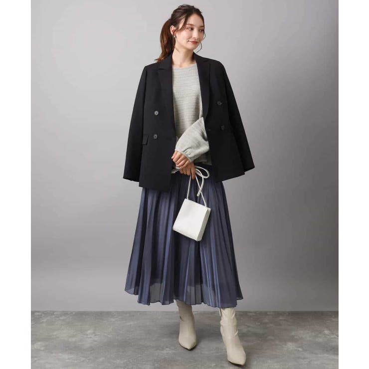 シアーボーダーボリュームパフスリーブニット/洗える | MK MICHEL KLEIN | 詳細画像7 