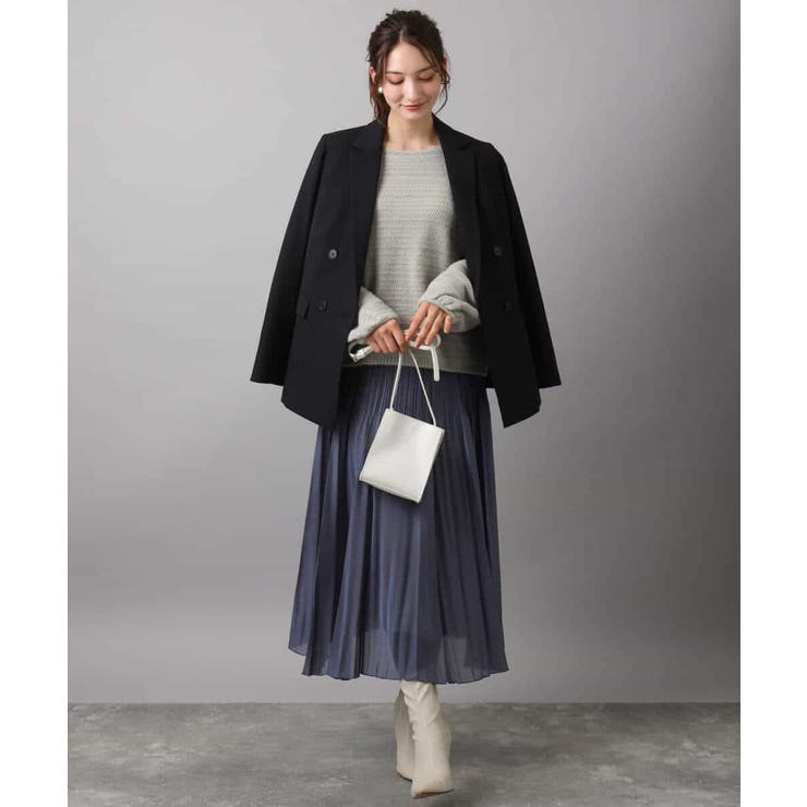 シアーボーダーボリュームパフスリーブニット/洗える | MK MICHEL KLEIN | 詳細画像8 