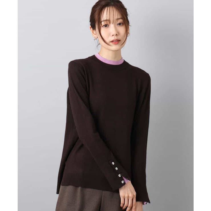 配色レイヤードデザインニット/洗える | MK MICHEL KLEIN | 詳細画像14 