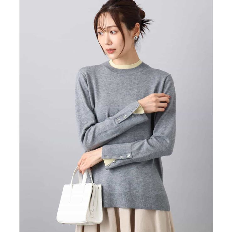 配色レイヤードデザインニット/洗える | MK MICHEL KLEIN | 詳細画像18 