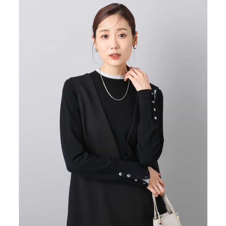 配色レイヤードデザインニット/洗える | MK MICHEL KLEIN | 詳細画像2 