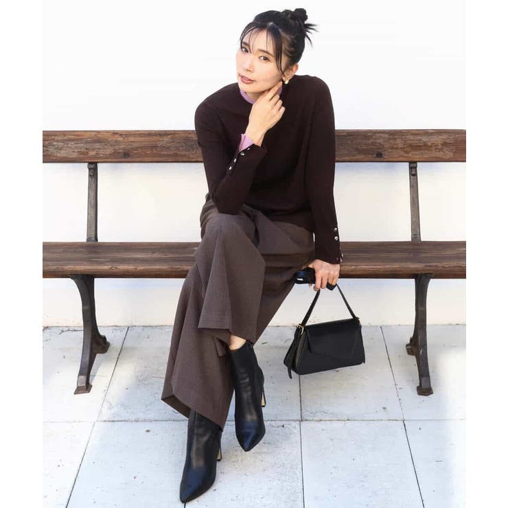 配色レイヤードデザインニット/洗える | MK MICHEL KLEIN | 詳細画像22 