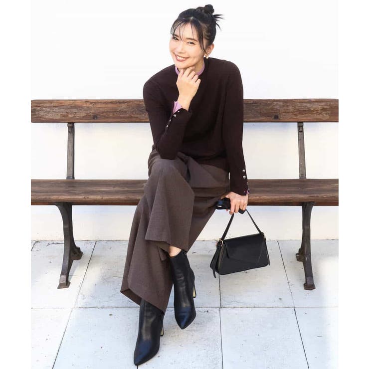 配色レイヤードデザインニット/洗える | MK MICHEL KLEIN | 詳細画像23 