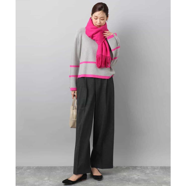 配色ライン片畦編みニット/洗える | MK MICHEL KLEIN | 詳細画像18 