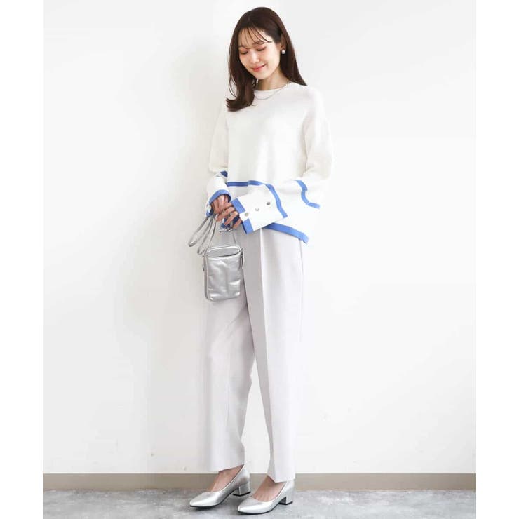 配色ライン片畦編みニット/洗える | MK MICHEL KLEIN | 詳細画像36 