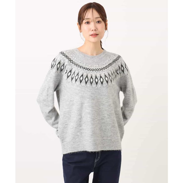 ノルディック柄ニット/洗える | MK MICHEL KLEIN | 詳細画像32 