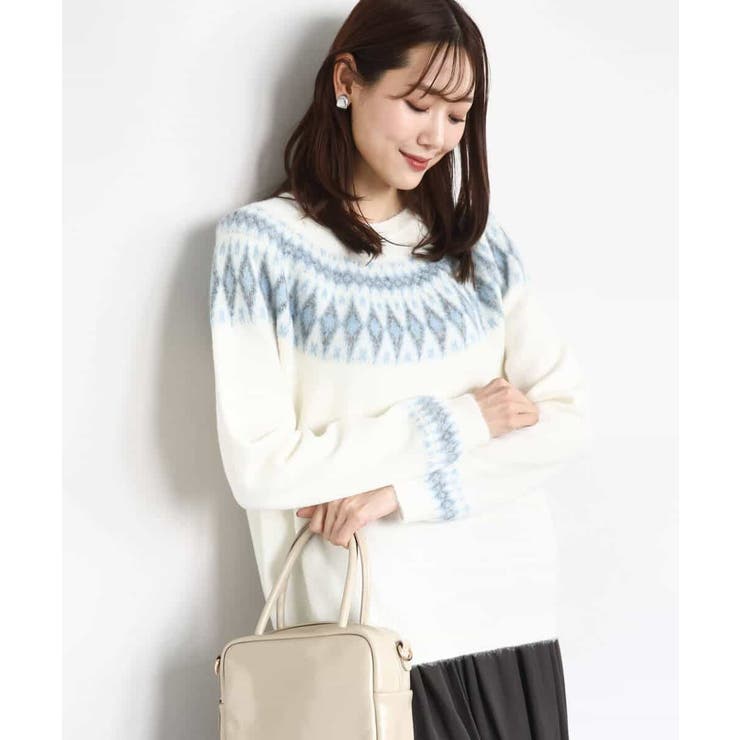 ノルディック柄ニット/洗える | MK MICHEL KLEIN | 詳細画像9 