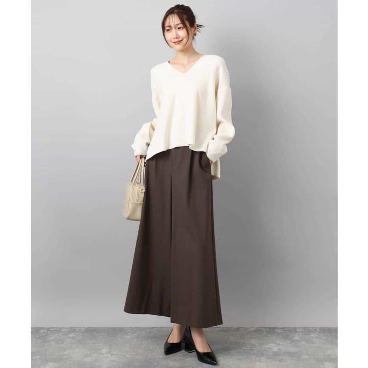 片畦編みVネックニット/洗える | MK MICHEL KLEIN | 詳細画像19 