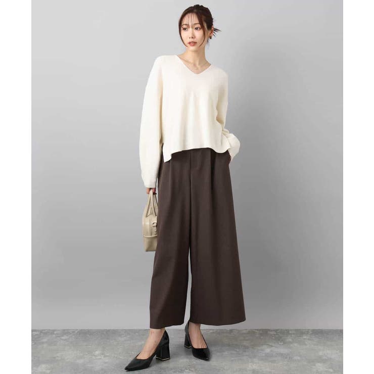 片畦編みVネックニット/洗える | MK MICHEL KLEIN | 詳細画像20 