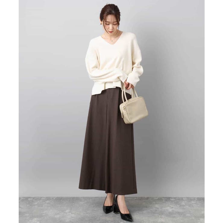 片畦編みVネックニット/洗える | MK MICHEL KLEIN | 詳細画像21 