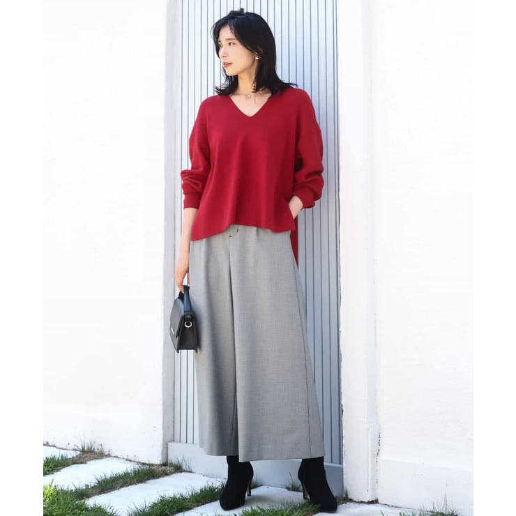 片畦編みVネックニット/洗える | MK MICHEL KLEIN | 詳細画像29 