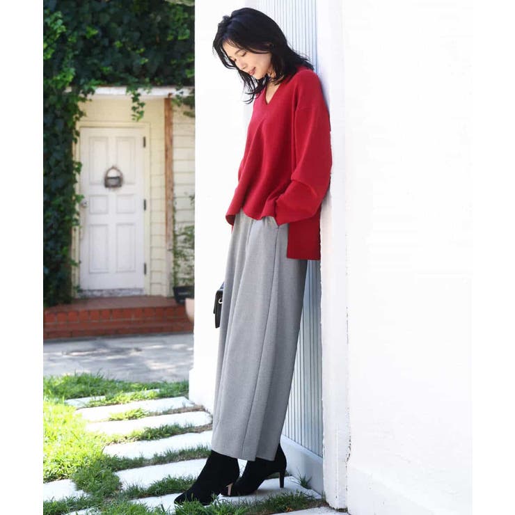 片畦編みVネックニット/洗える | MK MICHEL KLEIN | 詳細画像31 