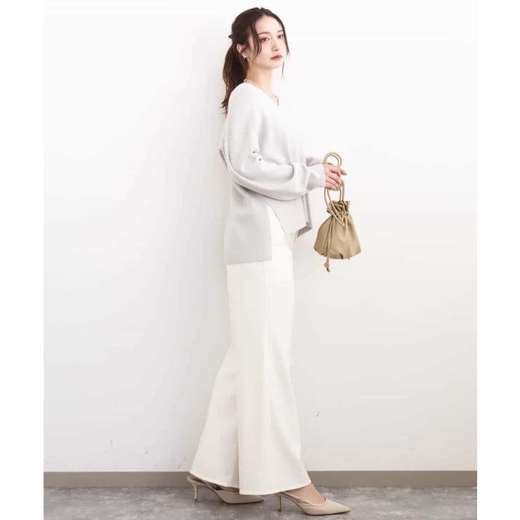 片畦編みVネックニット/洗える | MK MICHEL KLEIN | 詳細画像36 