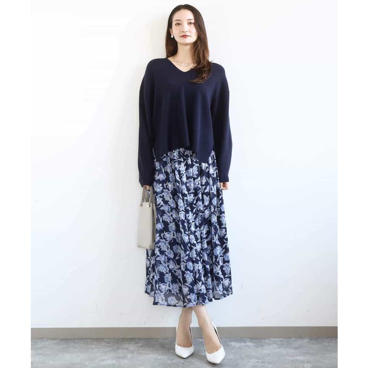 片畦編みVネックニット/洗える | MK MICHEL KLEIN | 詳細画像41 