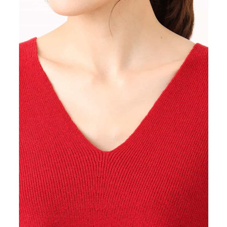片畦編みVネックニット/洗える | MK MICHEL KLEIN | 詳細画像49 