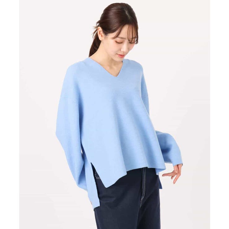 片畦編みVネックニット/洗える | MK MICHEL KLEIN | 詳細画像57 