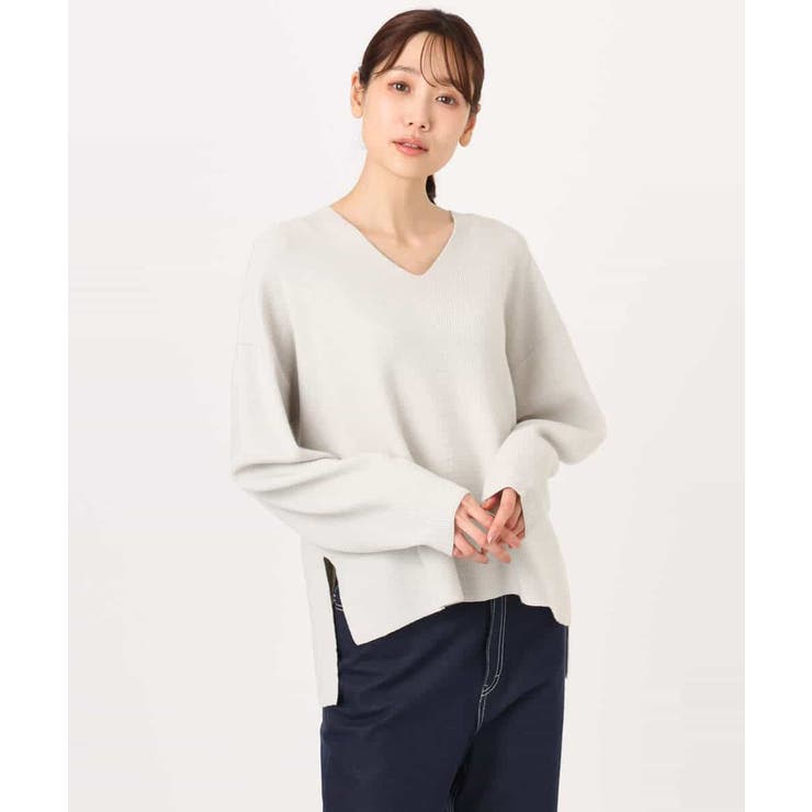 片畦編みVネックニット/洗える | MK MICHEL KLEIN | 詳細画像59 
