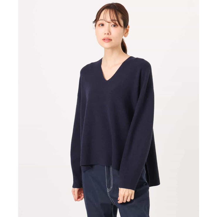 片畦編みVネックニット/洗える | MK MICHEL KLEIN | 詳細画像61 