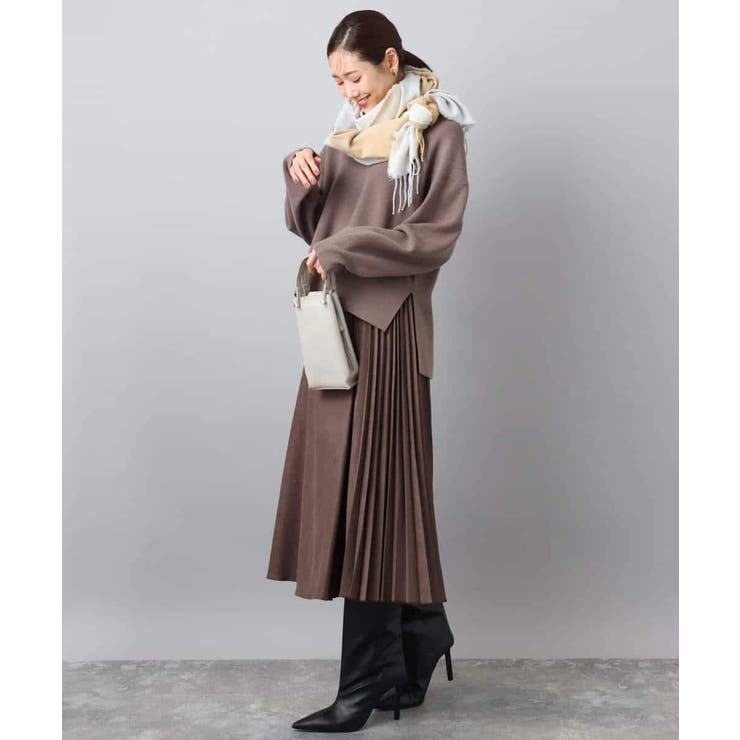 片畦編みVネックニット/洗える | MK MICHEL KLEIN | 詳細画像8 