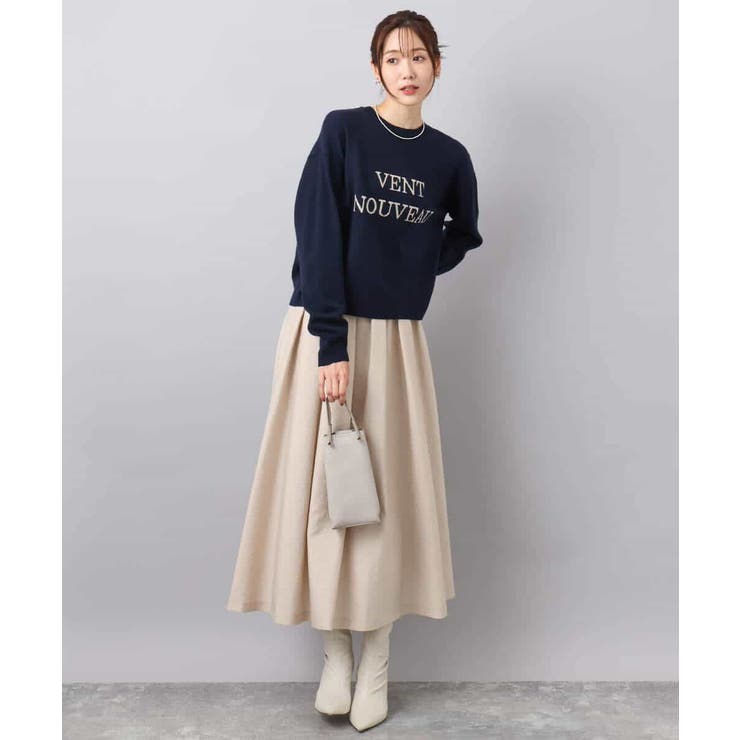 ロゴ入りウール混ニット/前後2way/洗える | MK MICHEL KLEIN | 詳細画像13 