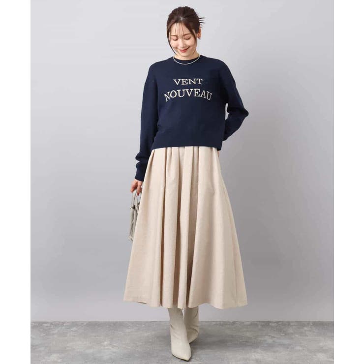 ロゴ入りウール混ニット/前後2way/洗える | MK MICHEL KLEIN | 詳細画像14 