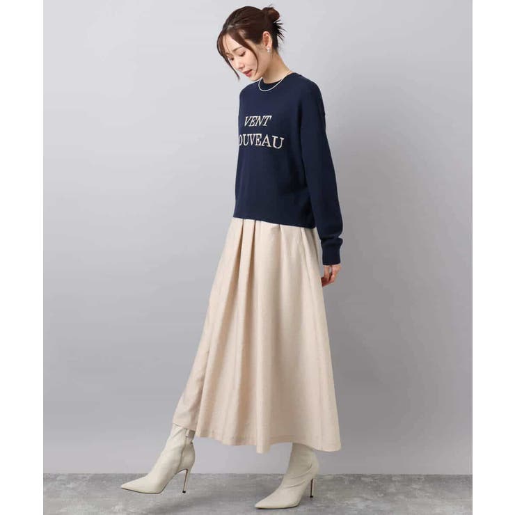 ロゴ入りウール混ニット/前後2way/洗える | MK MICHEL KLEIN | 詳細画像15 