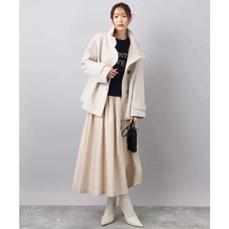 ロゴ入りウール混ニット/前後2way/洗える | MK MICHEL KLEIN | 詳細画像17 