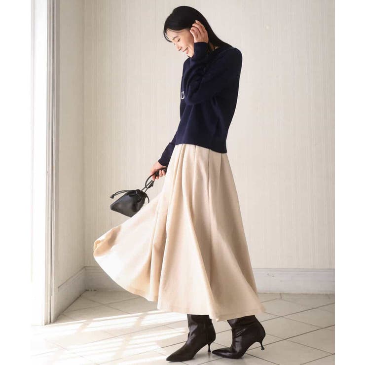 ロゴ入りウール混ニット/前後2way/洗える | MK MICHEL KLEIN | 詳細画像19 