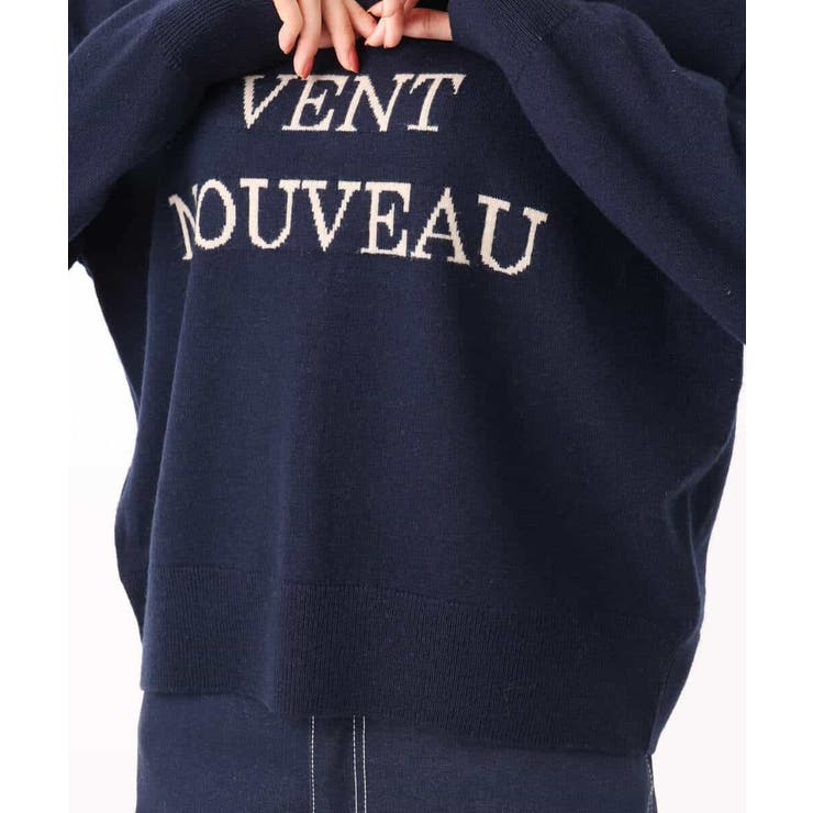 ロゴ入りウール混ニット/前後2way/洗える | MK MICHEL KLEIN | 詳細画像27 