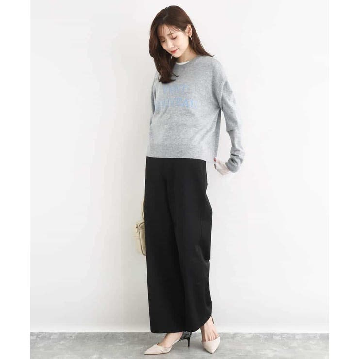 ロゴ入りウール混ニット/前後2way/洗える | MK MICHEL KLEIN | 詳細画像5 