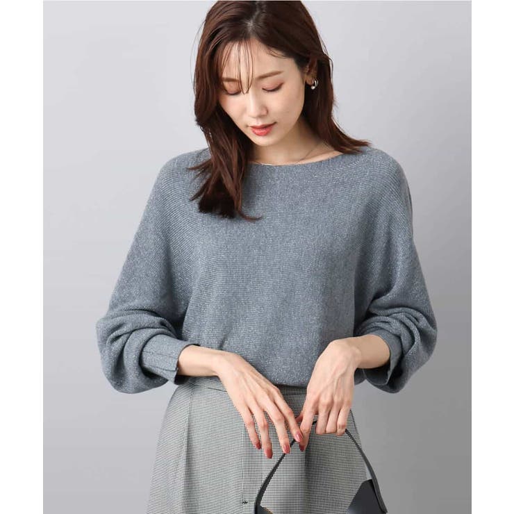 ラメ入りドルマンスリーブ畦編みニット/洗える | MK MICHEL KLEIN | 詳細画像11 