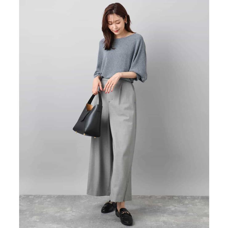 ラメ入りドルマンスリーブ畦編みニット/洗える | MK MICHEL KLEIN | 詳細画像14 