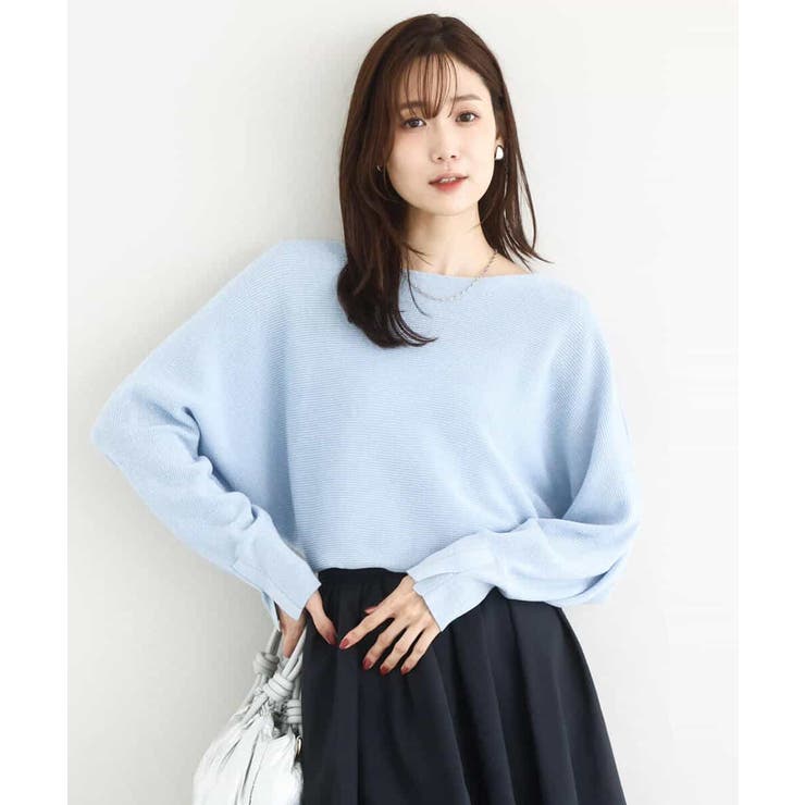 ラメ入りドルマンスリーブ畦編みニット/洗える | MK MICHEL KLEIN | 詳細画像19 