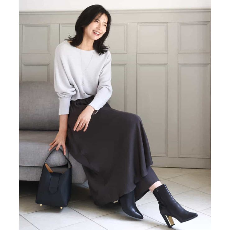 ラメ入りドルマンスリーブ畦編みニット/洗える | MK MICHEL KLEIN | 詳細画像25 