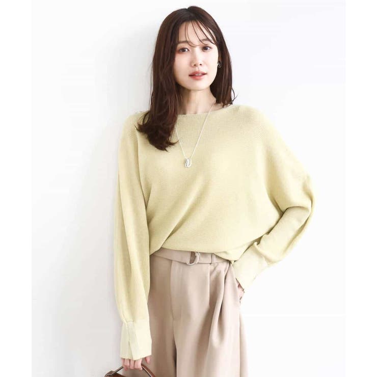 ラメ入りドルマンスリーブ畦編みニット/洗える | MK MICHEL KLEIN | 詳細画像33 