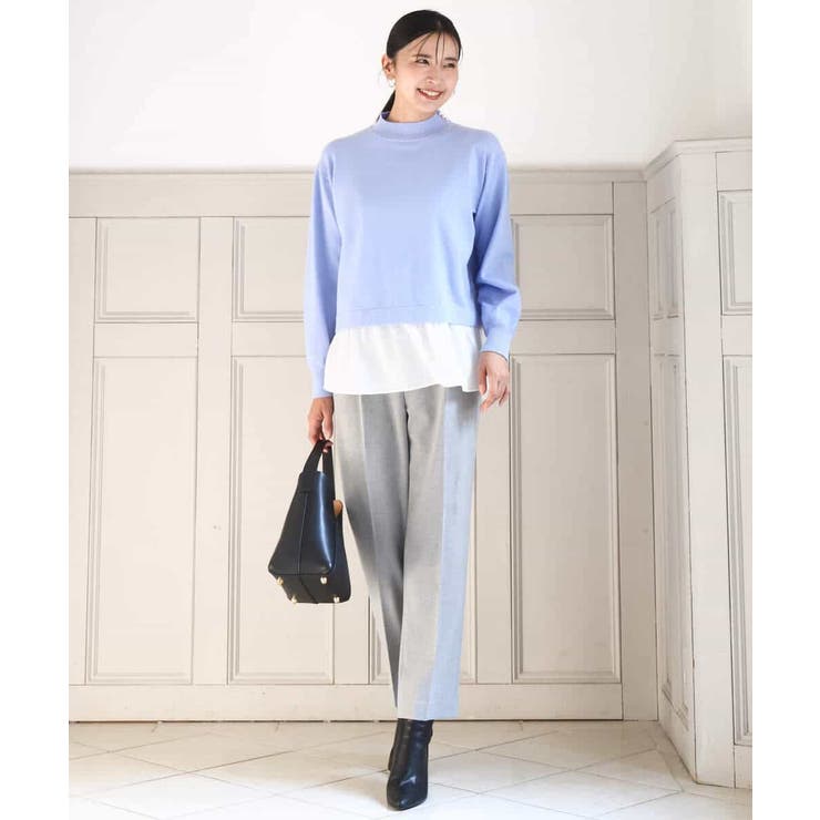 レイヤードデザインチュニックニット/洗える | MK MICHEL KLEIN | 詳細画像16 