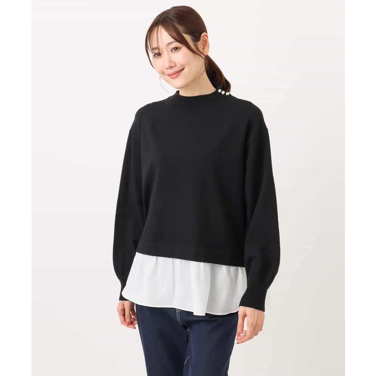 レイヤードデザインチュニックニット/洗える | MK MICHEL KLEIN | 詳細画像28 