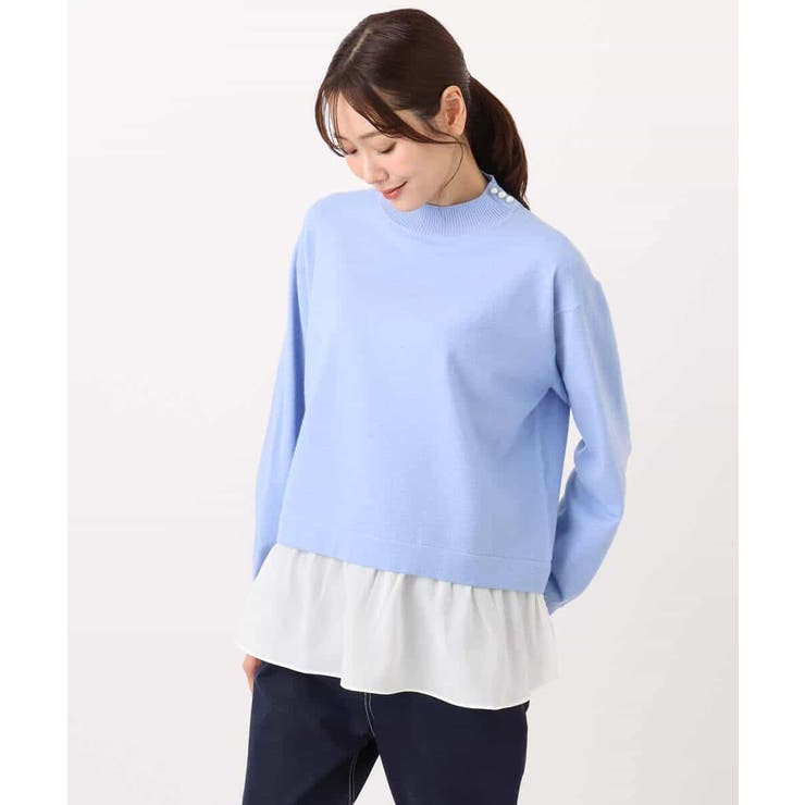 レイヤードデザインチュニックニット/洗える | MK MICHEL KLEIN | 詳細画像30 