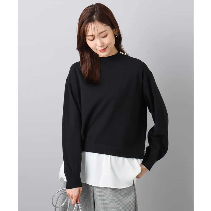 レイヤードデザインチュニックニット/洗える | MK MICHEL KLEIN | 詳細画像32 