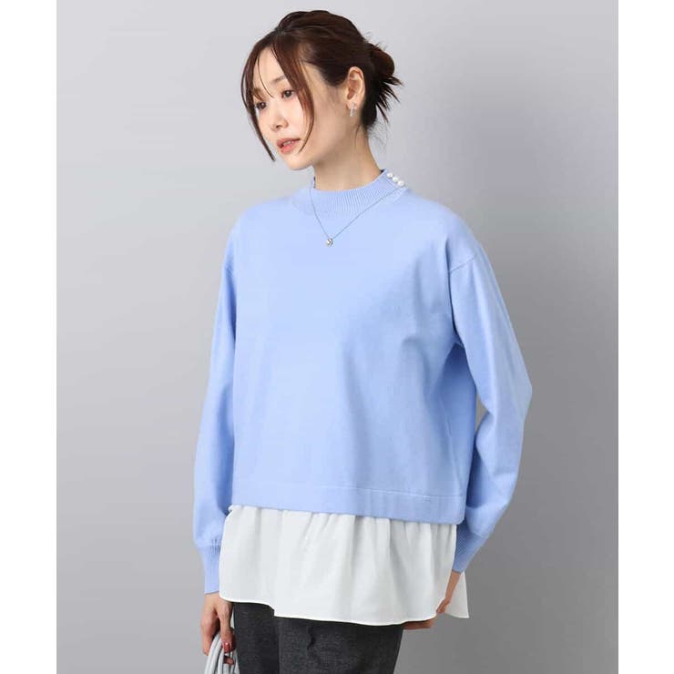 レイヤードデザインチュニックニット/洗える | MK MICHEL KLEIN | 詳細画像5 