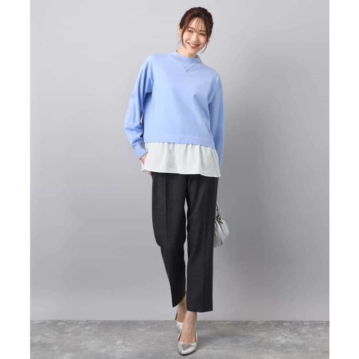 レイヤードデザインチュニックニット/洗える | MK MICHEL KLEIN | 詳細画像6 