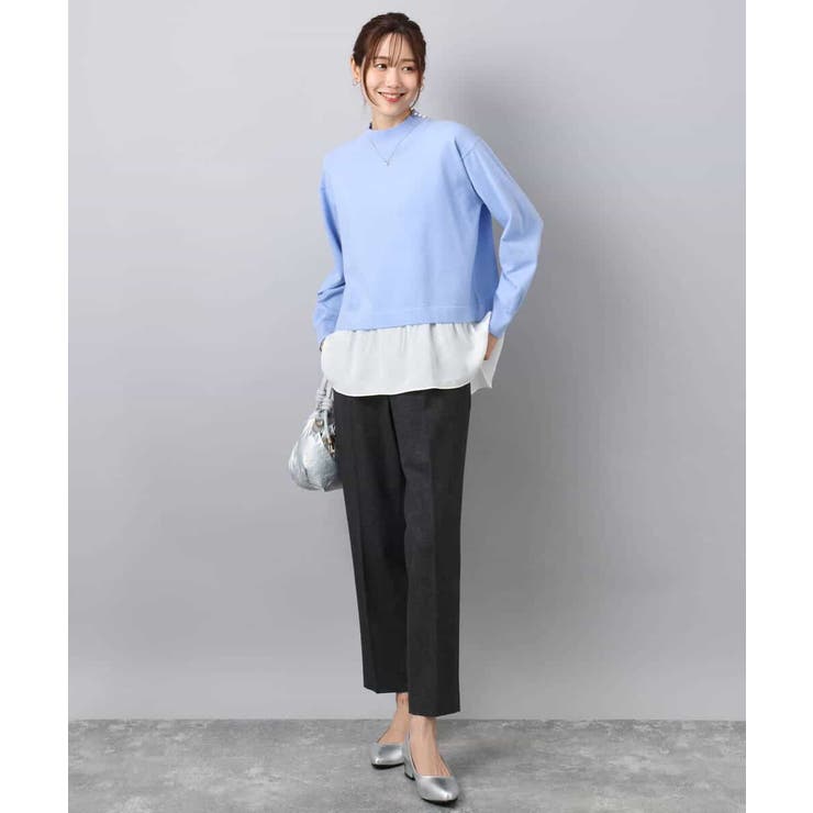 レイヤードデザインチュニックニット/洗える | MK MICHEL KLEIN | 詳細画像7 