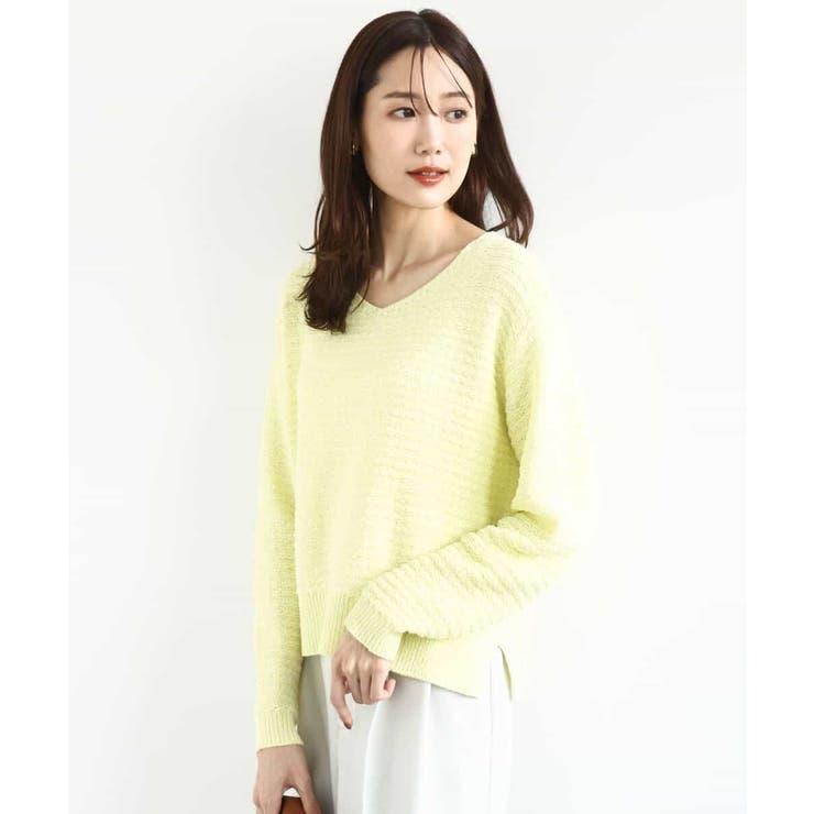 ツィーディーVネックニット/洗える | MK MICHEL KLEIN | 詳細画像1 