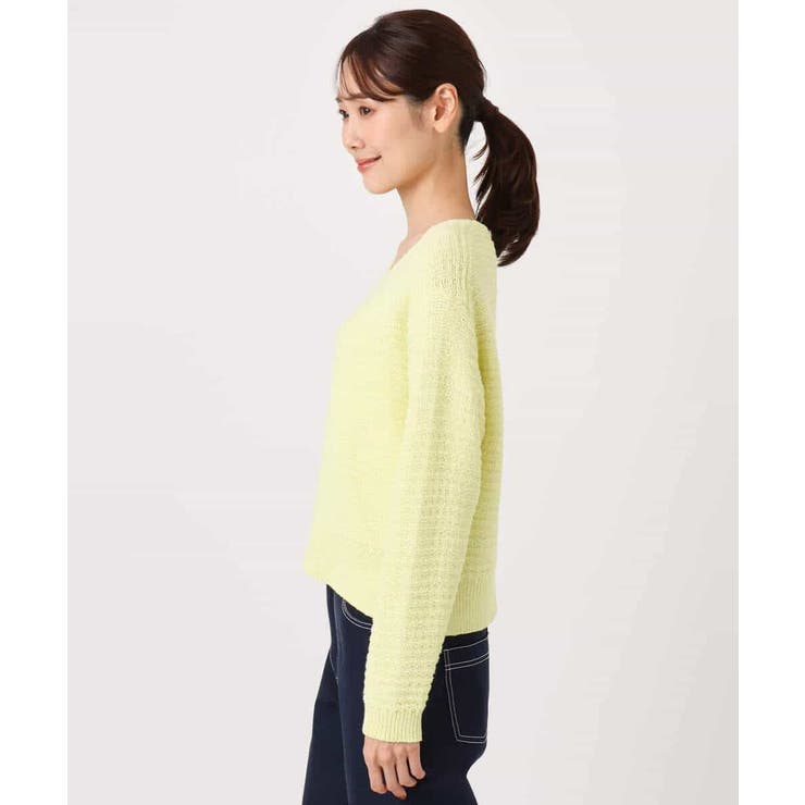 ツィーディーVネックニット/洗える | MK MICHEL KLEIN | 詳細画像14 